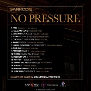 No Pressure Album Tracklist By Sarkodie Ghana