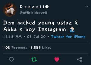 Deezell tweet Abba s Boy