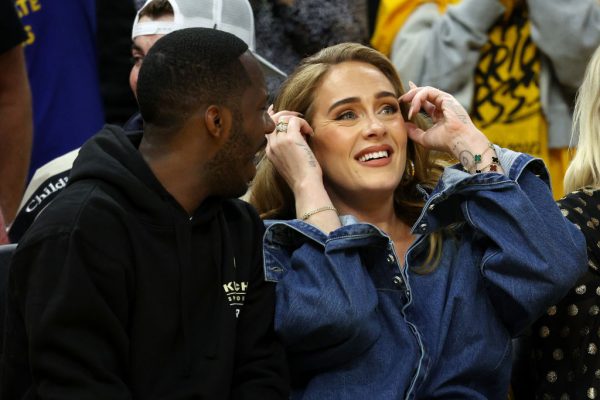 Adele & Rich Paul Sit Courtside At Warriors Vs. Mavericks NBA Game