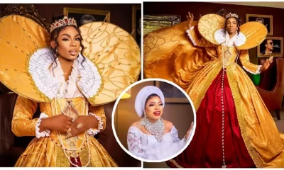 Bobrisky laughs hard and mocks James Brown over outfit to AMVCA