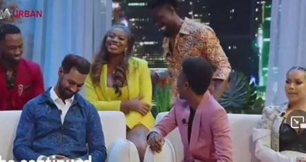 BBNaija Reunion: The Moment Heartwarming Boma Akpore Apologized To Angel Over Their Fight In Biggie’s House