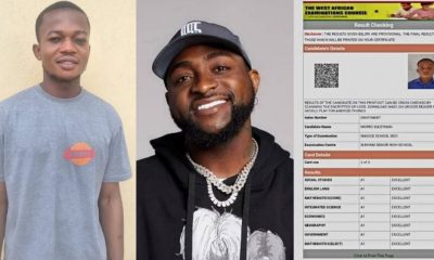 Singer, Davido Awards 5 years Scholarship To Ghanaian Student Who Scored A1 Parallel In His WAEC Exams