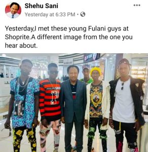 Yesterday, I met these young Fulani guys at Shoprite. A different image from the one you hear about.