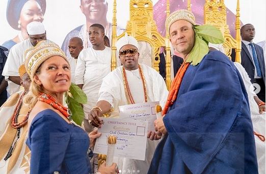 German, Wife Conferred Chieftaincy Titles In Ikate-Elegushi Kingdom