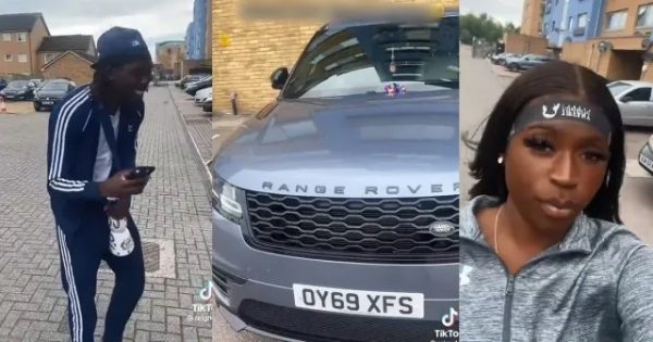 Lady Buys Her Boyfriend A Brand New Range Rover Car As Birthday Gift