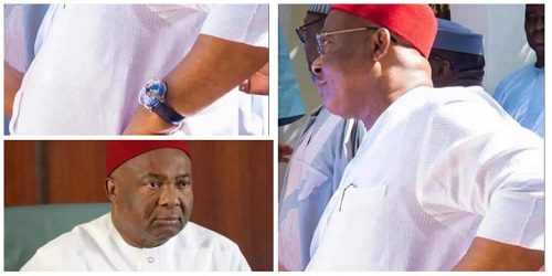 Nigerians Blast Imo Governor, Uzodinma After Spotting Him With N455 Million Designer Wristwatch