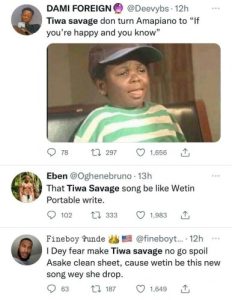 “Tiwa Savage Sounds Like Portable and Cuppy On Her New Song…” Fans React To ‘Koo Koo Fun’. Nigerian singer, Tiwa Savage is facing backlash for her new single with Major Lazer, Major League DJz and DJ Maphorisa, title “Koo Koo Fun”.