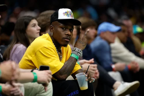 DaBaby Hangs With Ja Morant’s Dad Courtside