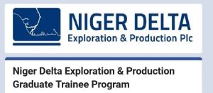 Niger Delta Exploration & Production Plc (NDEP) 2023 Graduate Trainee Program