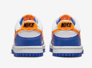 The sneakers feature a vibrant blue rubber sole with a white midsole. White leather constructs the base of the uppers with blue leather overlays. A bright orange Nike Swoosh completes the New York Knicks colorway on these sneakers. More orange details include the tongue, which features a white Swoosh, and the heels. Overall, these sneakers feature a vibrant colorway that is fashionable even for those who aren’t Knicks fans! More Photos Kicks On Fire reports that the Nike Dunk Low “Knicks” is currently available for purchase. Also, the retail price of the sneakers is $90 at official retailers. Further, make sure to let us know what you think about these kicks in the comments below. Additionally, stay tuned to 360HAUSA for the most recent updates and news from the sneaker community. We’ll make sure to offer you the newest products from the most notable brands.